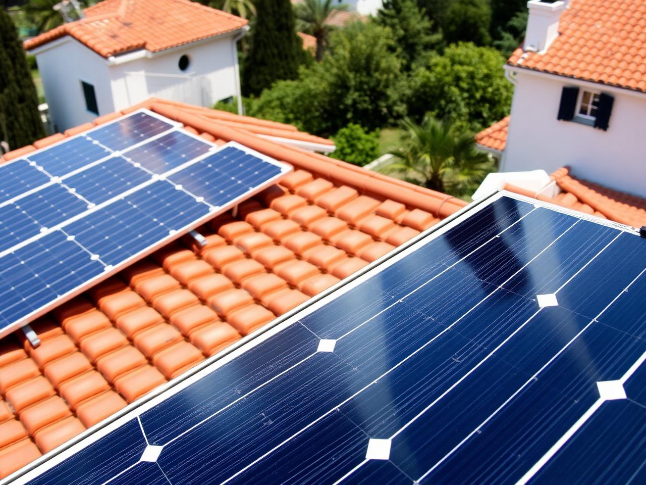 Mantenimiento de placas solares en chalet